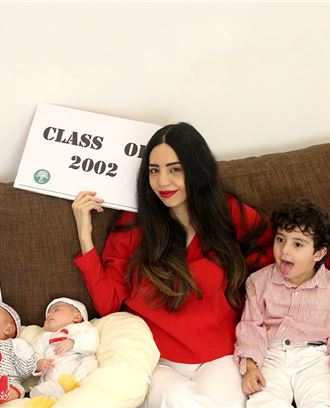 Samira Jaafar, Hamieh Hamieh, & Triplets Ali Jabal, Cattleya, and Carine Hamieh